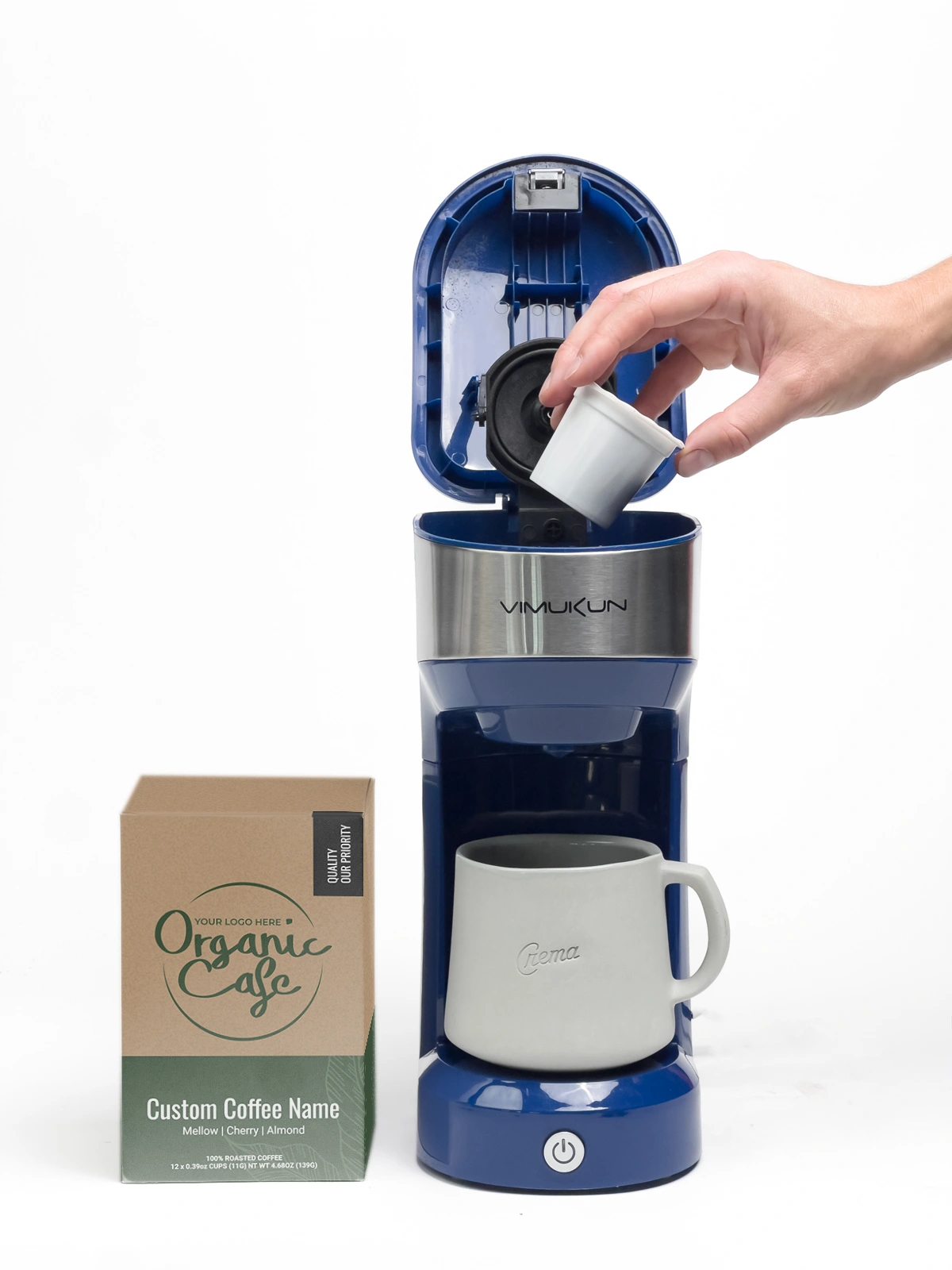 Coffee pod machine in fulfillment workflow
